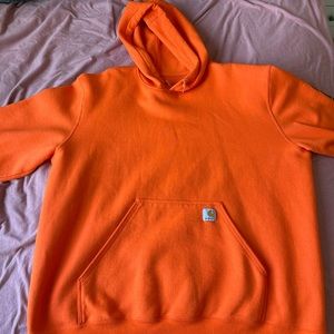 2XL orange Carhartt hoodie.